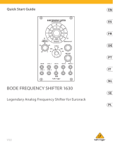 Behringer BODE FREQUENCY SHIFTER 1630 Snelstartgids