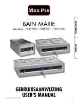 MaxPro 921.252 Max Pro Double Walled Stainless Steel Bain Marie Handleiding