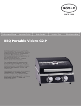 RÖSLE Gasgrill BBQ-Portable VIDERO G2-P Handleiding