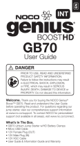 NOCO GeniusBoost Boost HD 2000A Jump Starter GB70 Handleiding