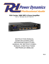 Power Dynamics PDV Series 100V MP3 4 Zone Amplifier de handleiding