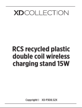 XDCOLLECTION XD P308.52X RCS Recycled Plastic Double Coil Wireless Charging Stand 15W Handleiding