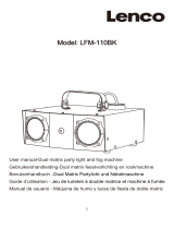 Lenco LFM-110BK Dual Matrix Party Light and Fog Machine Handleiding
