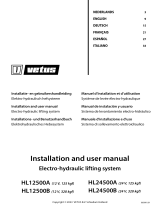 Vetus HL12500A Electro Hydraulic Lifting System Handleiding