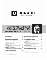 Vonroc EH501AC Electric PTC Fan Heater Handleiding