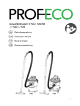 Profeco 77402/77403 Bouwstofzuiger (RVS)1200W – 15 Liter Handleiding