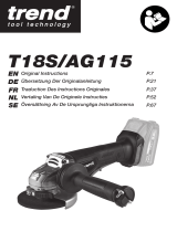 Trend T18S/AG115B 18V Li-Ion TXLi 4.5 Inch Brushless Cordless Angle Grinder Handleiding