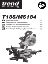 Trend T18S/MS184S2 184mm 18V 5.0Ah Li-Ion TXLi Cordless Double-Bevel Mitre Saw Handleiding