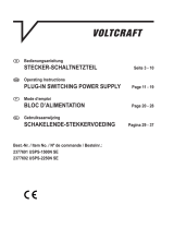 VOLTCRAFT 2377691, 2377692 Plug-In Switching Power Supply Handleiding