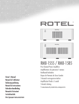Rotel RMB-1555, RMB-1585 Five Channel Power Amplifiers de handleiding