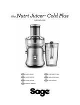 Sage BJE530/SJE530 Cold Plus Nutri Juicer Gebruikershandleiding
