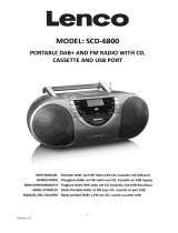 Lenco SCD-6800 FM RADIO CD CASSETTE USB PORT Handleiding