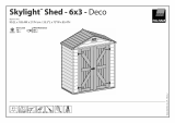 RowlinsonPalram 6×3 Skylight Deco Apex Shed